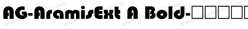 AG-AramisExt A Bold字体转换